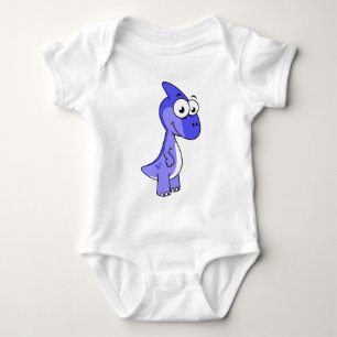 Niedliche Illustration eines Parasaurolophus Dinos Baby Strampler