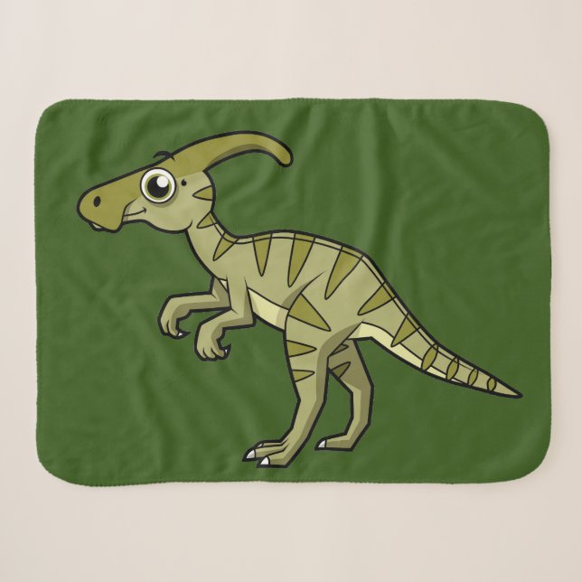 Niedliche Illustration eines Parasaurolophus Dinos Sherpadecke (Vorderseite (Horizontal))
