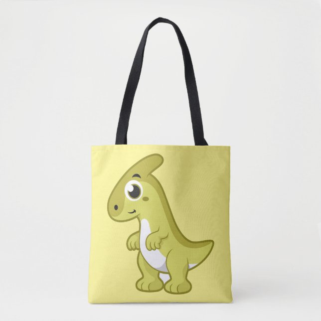 Niedliche Illustration eines Parasaurolophus Dinos Tasche (Vorderseite)