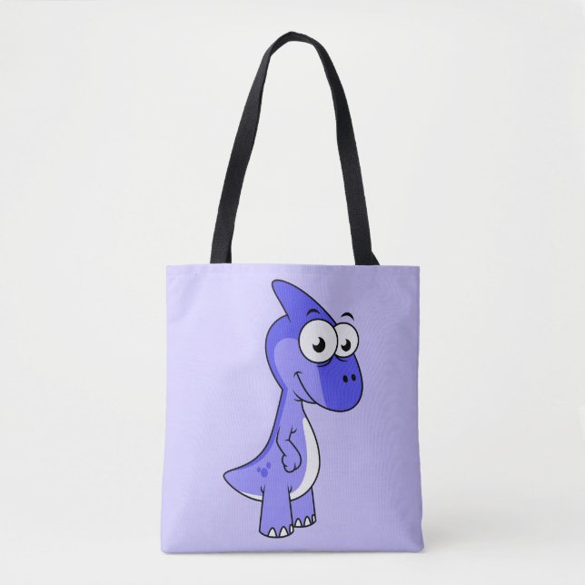 Niedliche Illustration eines Parasaurolophus Dinos Tasche (Vorderseite)