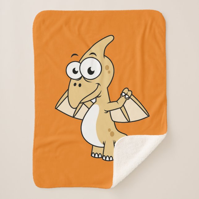 Niedliche Illustration eines Pterodaktyls. 2 Sherpadecke (Vorderseite)