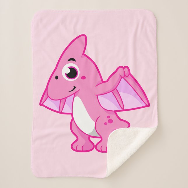 Niedliche Illustration eines Pterodaktyls. Sherpadecke (Vorderseite)