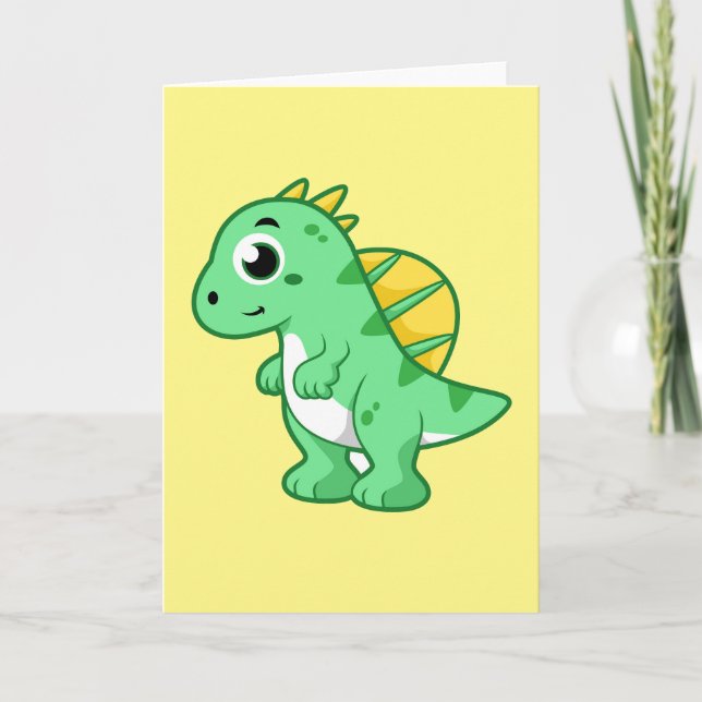 Niedliche Illustration eines Spinosauriers. Karte (Vorderseite)