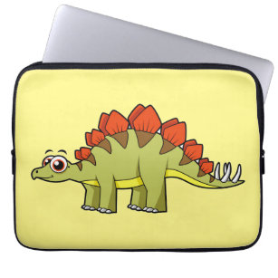 Niedliche Illustration eines Stegosaurus Dinosauri Laptopschutzhülle