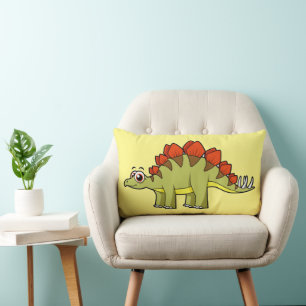 Niedliche Illustration eines Stegosaurus Dinosauri Lendenkissen