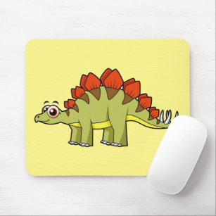Niedliche Illustration eines Stegosaurus Dinosauri Mousepad