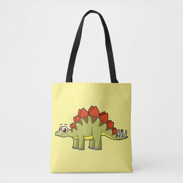 Niedliche Illustration eines Stegosaurus Dinosauri Tasche (Vorderseite)