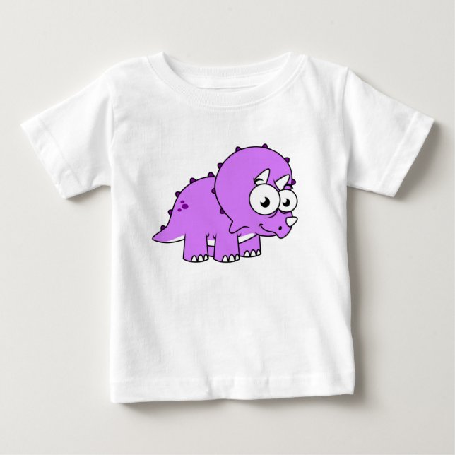Niedliche Illustration eines Triceratops. Baby T-shirt (Vorderseite)