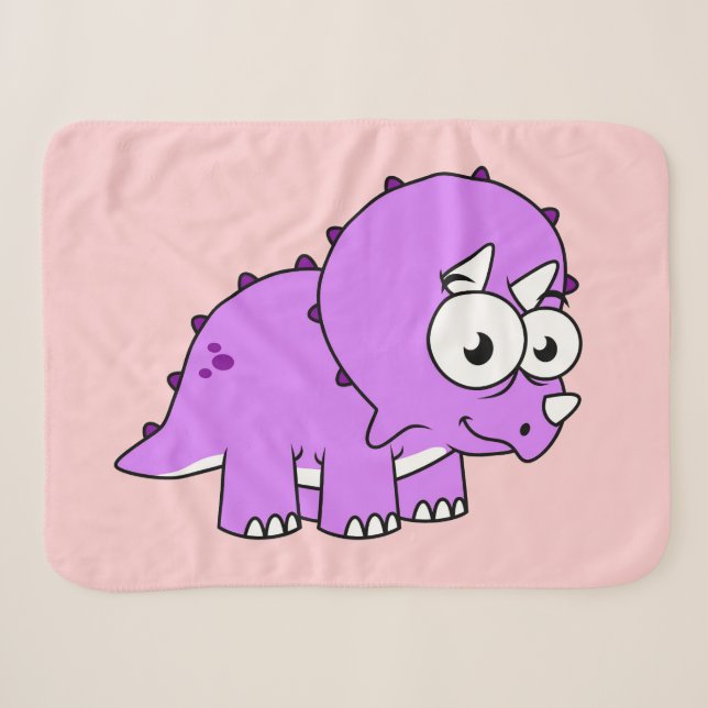 Niedliche Illustration eines Triceratops. Sherpadecke (Vorderseite (Horizontal))
