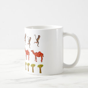 Niedliche Illustration für afrikanische Tiere Klas Kaffeetasse
