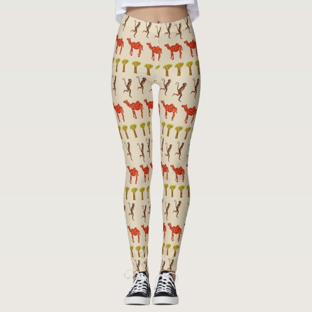 Niedliche Illustration für afrikanische Tiere - ku Leggings (Vorderseite)