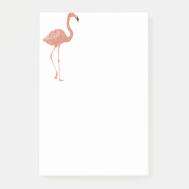 Niedliche Illustration Rotes Flamingo Linocut Post-it Klebezettel