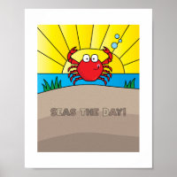 Niedliche Illustration von Crab - Ocean Animal Art