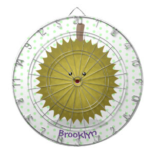 Niedliche Illustration von Happy-Duran-Cartoon Dartscheibe