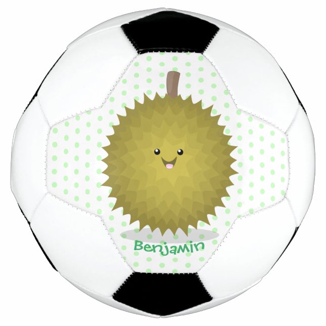 Niedliche Illustration von Happy-Duran-Cartoon Fußball (Vorderseite)
