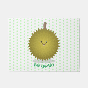 Niedliche Illustration von Happy-Duran-Cartoon Fußmatte