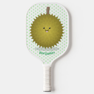 Niedliche Illustration von Happy-Duran-Cartoon Pickleball Schläger