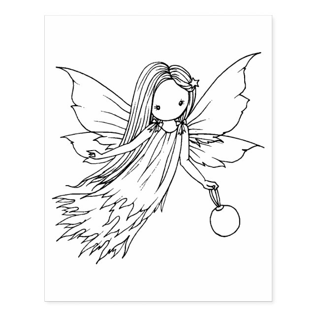 Niedliche Illustration von Molly Harrison Gummistempel (Prägung)