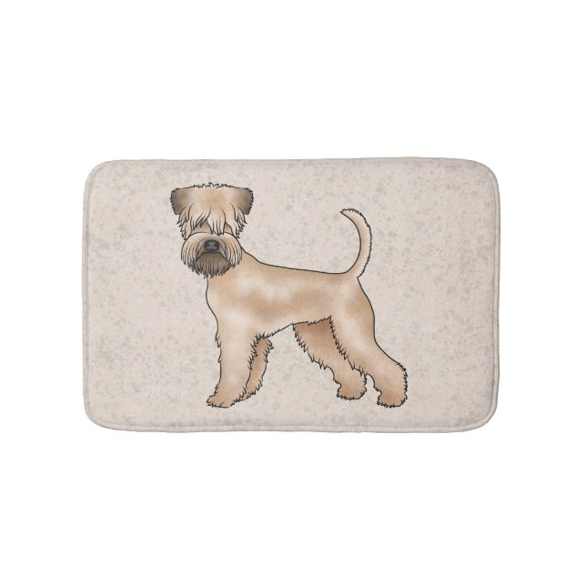 Niedliche Illustration von weichgeriebenem Hund Badematte (Vorderseite)