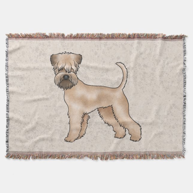 Niedliche Illustration von weichgeriebenem Hund Decke (Vorderseite)