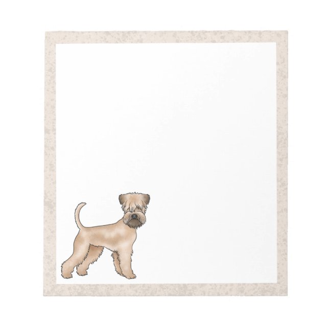 Niedliche Illustration von weichgeriebenem Hund Notizblock (Vorderseite)