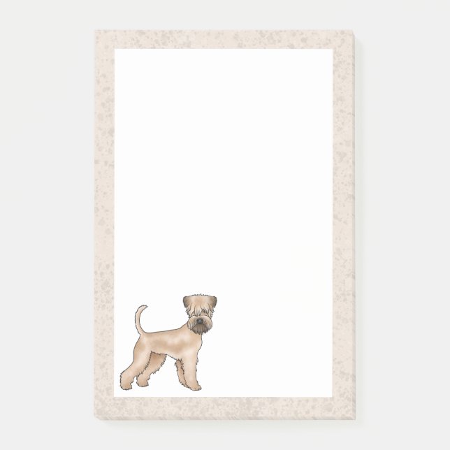Niedliche Illustration von weichgeriebenem Hund Post-it Klebezettel (Vorderseite)