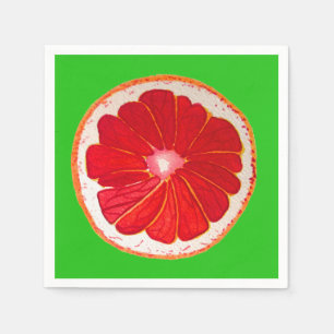 Niedliche Illustrationsfruchtkunst der rosa Serviette