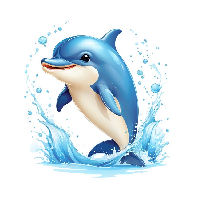 Niedliche illustrierte Dolphin T-Shirt (Von Creator hochgeladen)