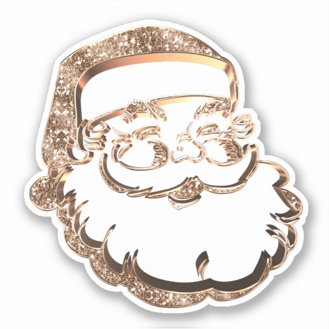 Niedliche Imitate Gold Weihnachten Aufkleber (Vorderseite)