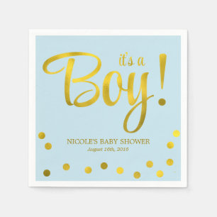 Niedliche Imitate Goldene Foil Confetti Kinderdusc Serviette