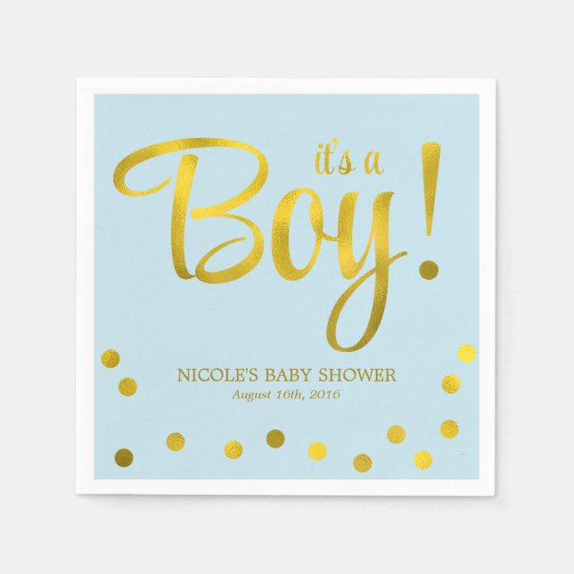 Niedliche Imitate Goldene Foil Confetti Kinderdusc Serviette (Vorderseite)