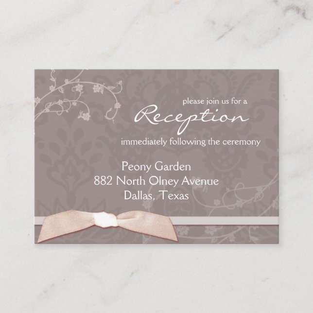 Niedliche Imitate Hochzeitsempfang Begleitkarte (Vorderseite)