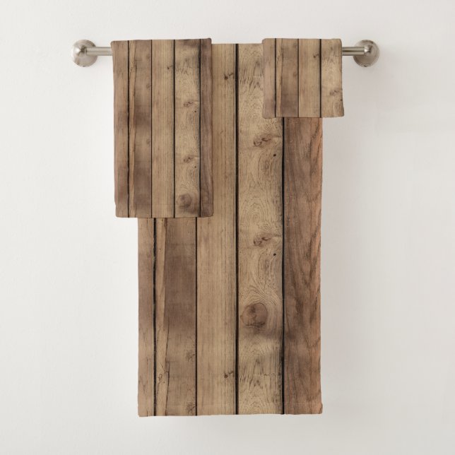 niedliche Imitate Holzkastenmuster gefliest Badhandtuch Set (Insitu)
