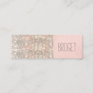 Niedliche Imitate Sequins Beauty Fashion Makeup Ar Mini Visitenkarte