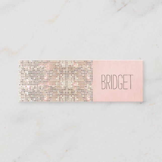 Niedliche Imitate Sequins Beauty Fashion Makeup Ar Mini Visitenkarte (Vorderseite)
