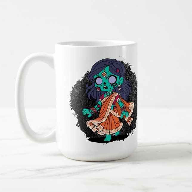 Niedliche indische Zombie Kaffeetasse (Links)