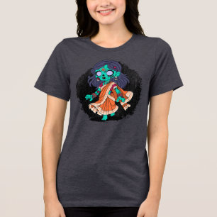 Niedliche indische Zombie Tri-Blend Shirt