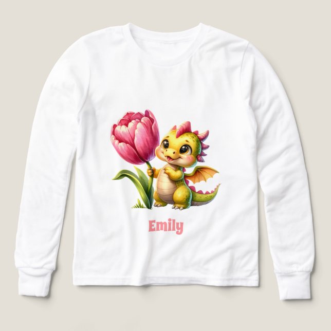 Niedliche, individuell anpassbare Dragon Tri-Blend (Design Vorderseite)