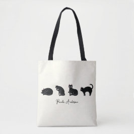 Niedliche, individuell einstellbare Schwarzkatzenk Tasche