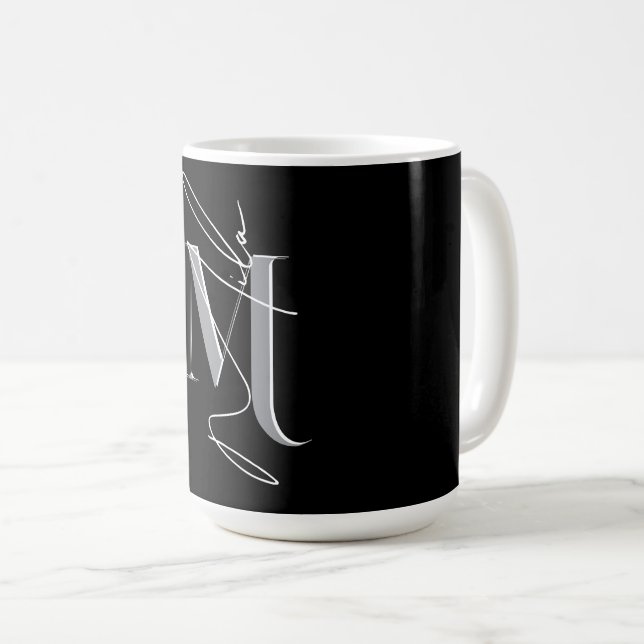 Niedliche Individuelle Name-Initialen Girl Kaffeetasse (VorderseiteRechts)