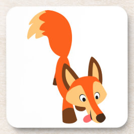 Niedliche inquisitive Cartoon Fox Untersetzer Set