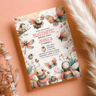 Niedliche Insekten Bugtastic Festive Kindergeburts Einladung