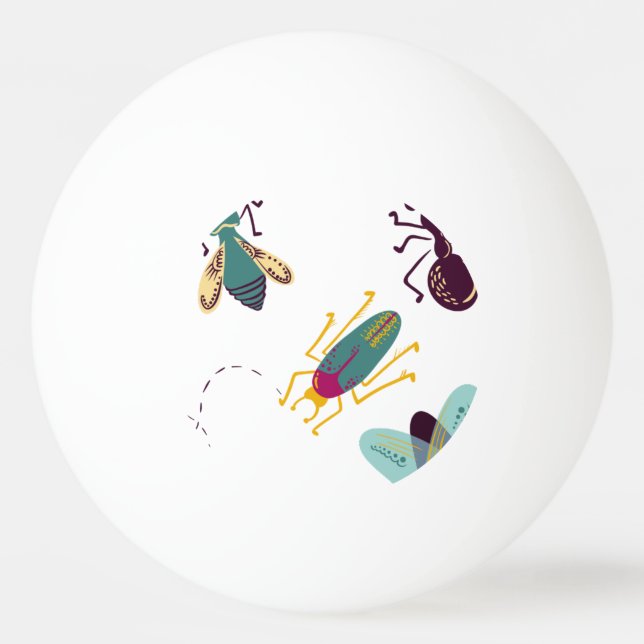 niedliche Insekten Tischtennisball (Rückseite)