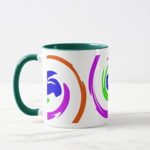 Niedliche inspirierende, lebendige und farbenfrohe tasse