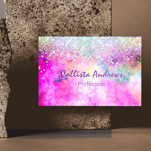 Niedliche iridescalische Imitate Glitzer Magnetische Visitenkarte