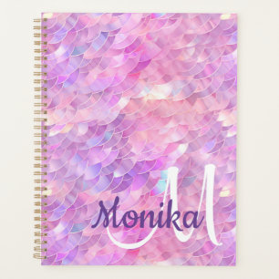 Niedliche Iridescent Unicorn Ombre Glitzer Monogra Planer