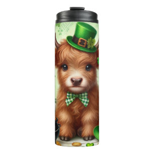 NIEDLICHE IRISCHE HIGHLAND COWS FÜR ST PATRICKS DA THERMOSBECHER