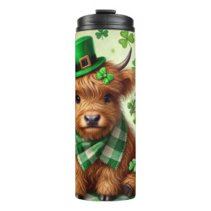 NIEDLICHE IRISCHE HIGHLAND COWS FÜR ST PATRICKS DA THERMOSBECHER