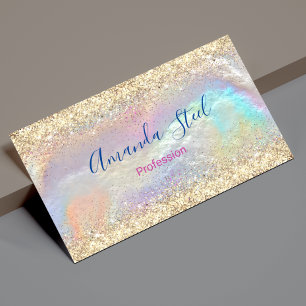 Niedliche irisierende Imitate Gold Glitzer Magnetische Visitenkarte
