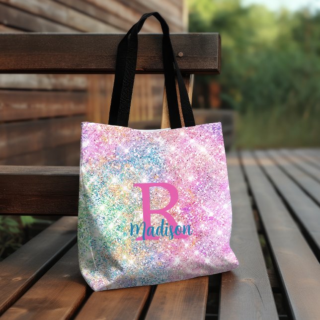 Niedliche irisierende, unicorfarbene Imitate Glitz Tasche (Von Creator hochgeladen)